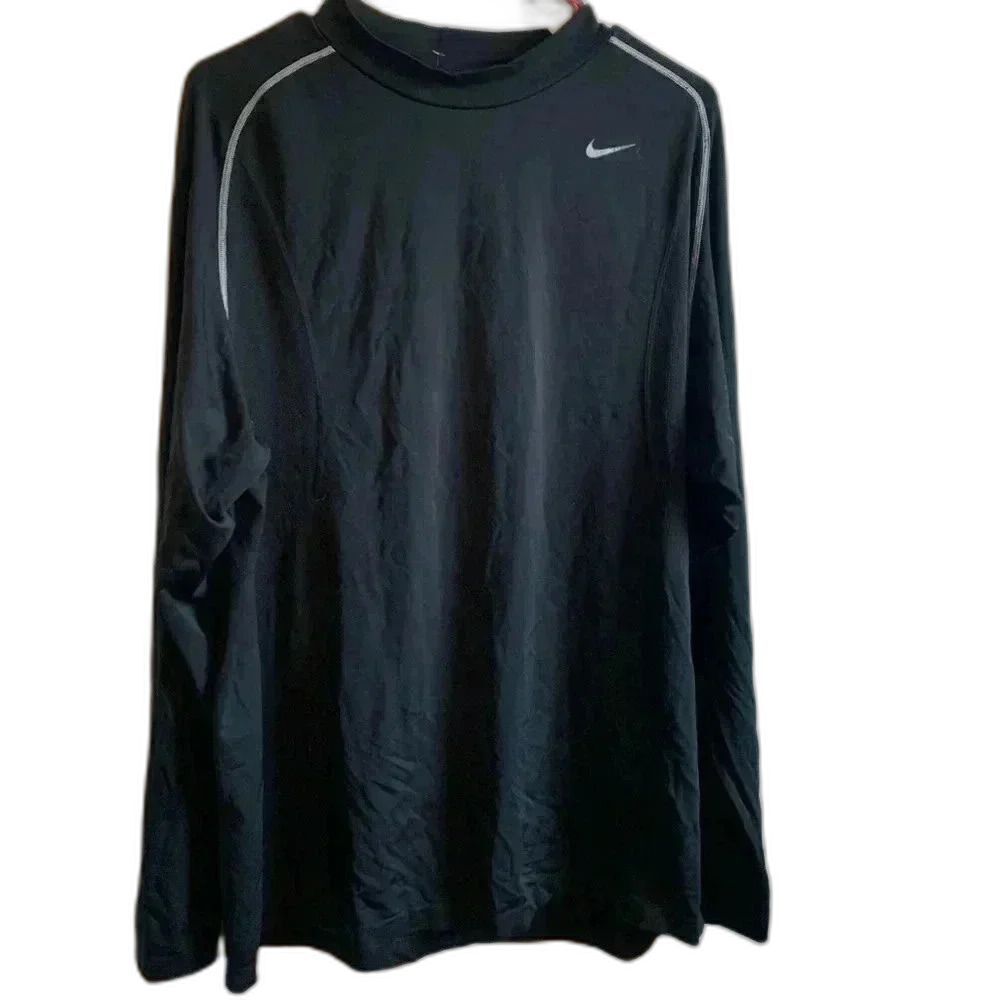 Nike Pro Mens Black Dri-Fit Fitted Base Layer Long Sleeve Shirt - Picture 2 of 5